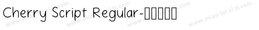 Cherry Script Regular字体转换